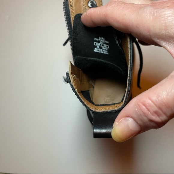 Black Combat Boots with Zipper by ZARA size 29 - Picture 11 of 11